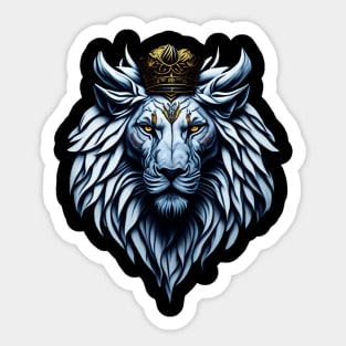 Blue lion art design Sticker